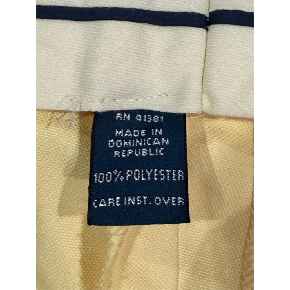 Polo Golf Ralph Lauren Mens Yellow Pleated Shorts Size 34 Classic Fit Preppy